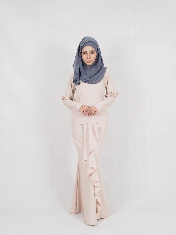 SW4936 Fashion Baju Kurung Cream