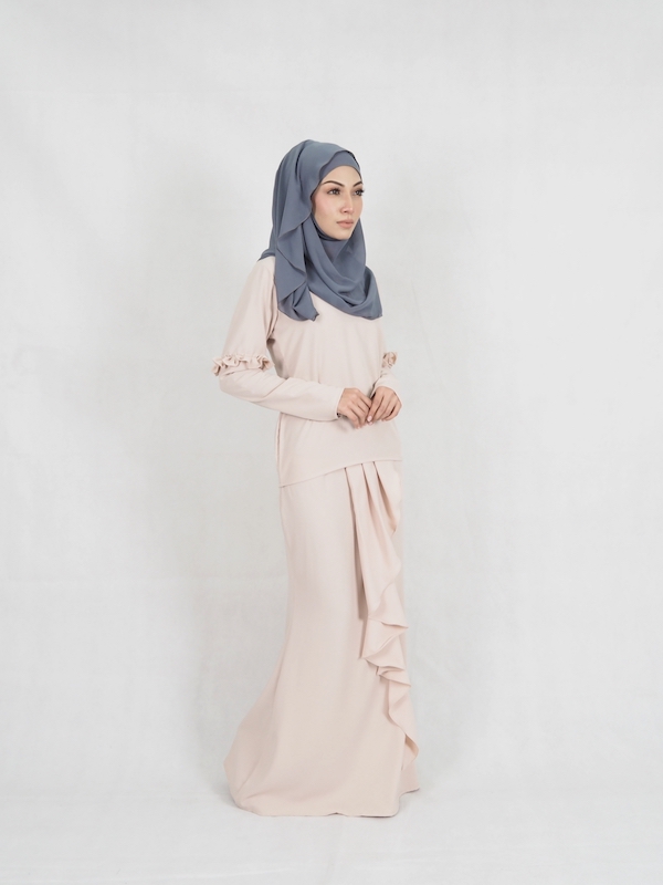 SW4936 Fashion Baju Kurung Cream