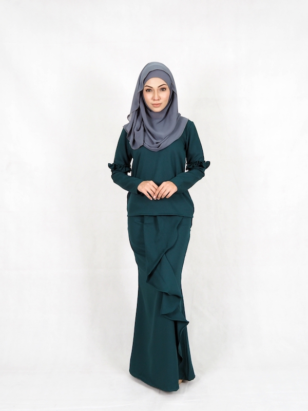 SW4936 Fashion Baju Kurung Green