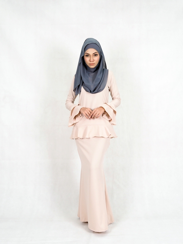 SW4937 Stylish Baju Kurung Cream