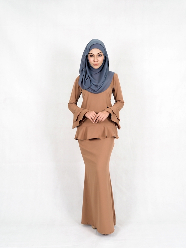 SW4937 Stylish Baju Kurung Dark Brown