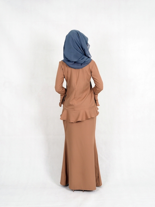 SW4937 Stylish Baju Kurung Dark Brown