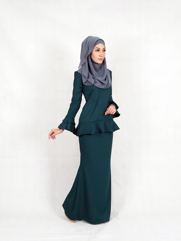 SW4937 Stylish Baju Kurung Green