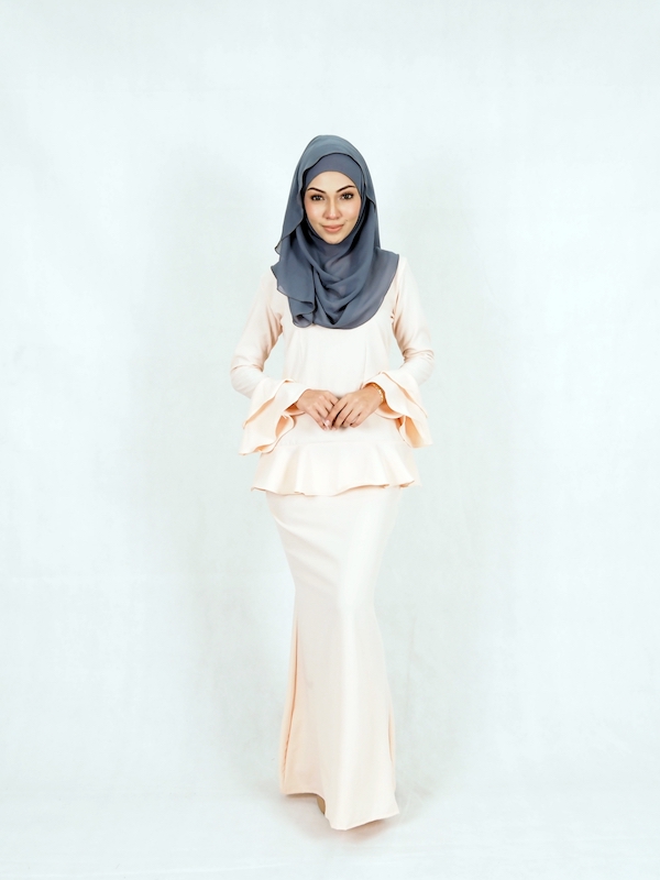 SW4937 Stylish Baju Kurung Peach