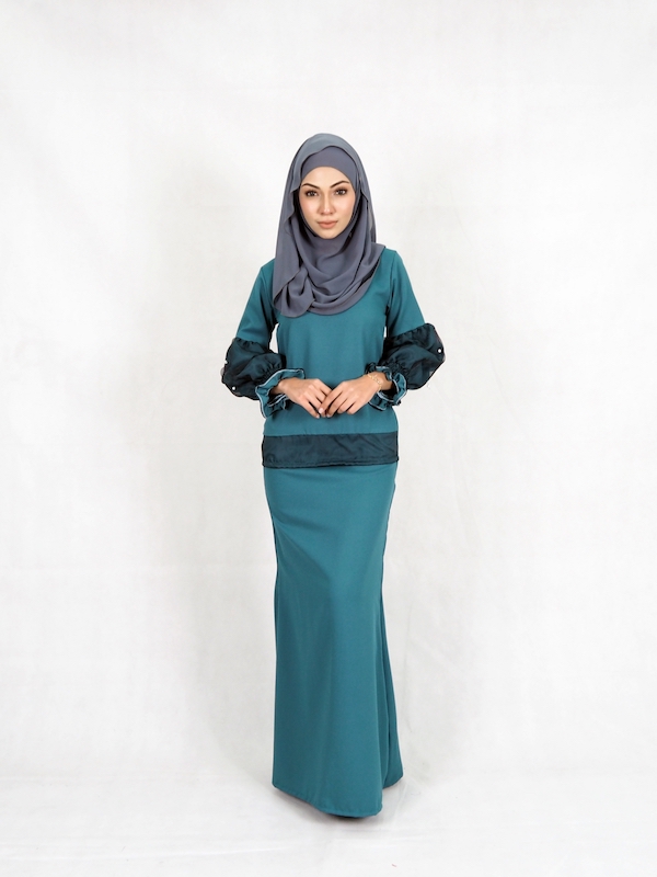SW4943 Charming Baju Kurung Green
