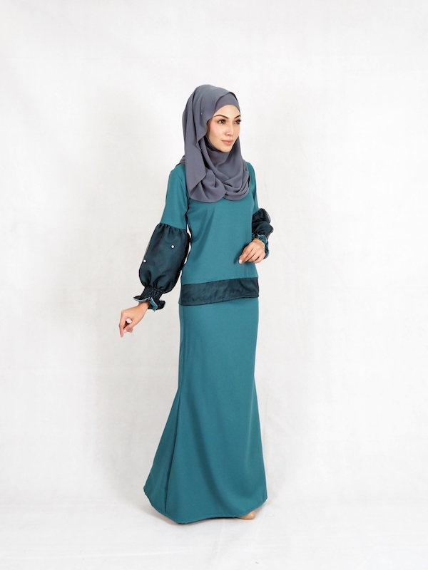SW4943 Charming Baju Kurung Green