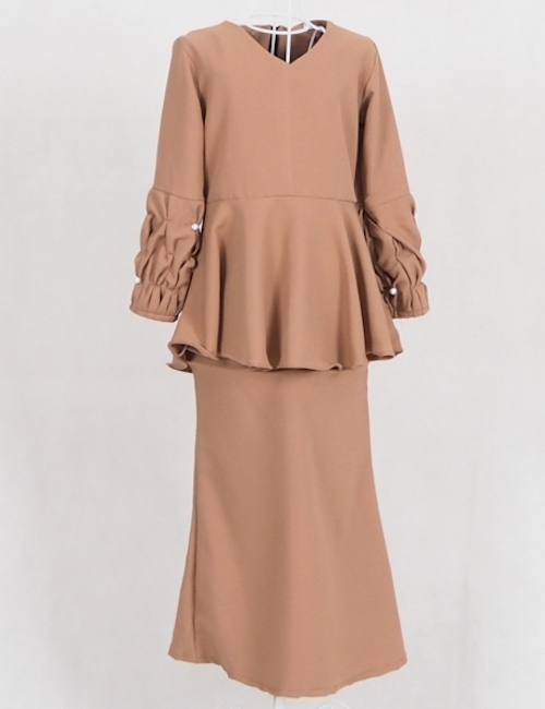 SW4963 Kid's Baju Kurung Dark Brown