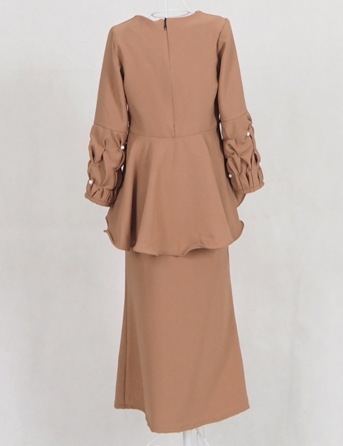 SW4963 Kid's Baju Kurung Dark Brown