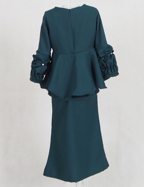 SW4963 Kid's Baju Kurung Emerald Green