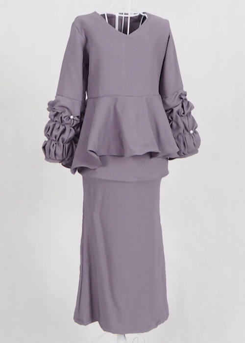 SW4963 Kid's Baju Kurung Grey