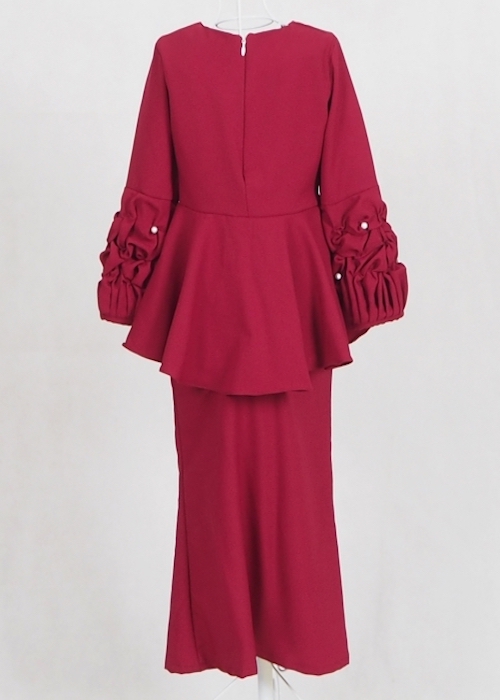 SW4963 Kid's Baju Kurung Maroon