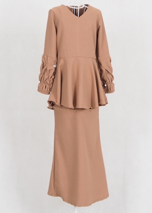 SW4964 Kid's Baju Kurung Dark Brown