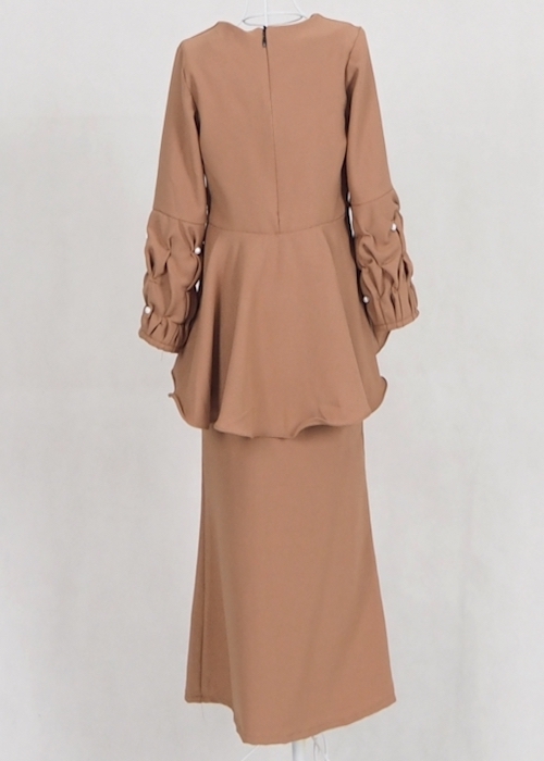 SW4964 Kid's Baju Kurung Dark Brown