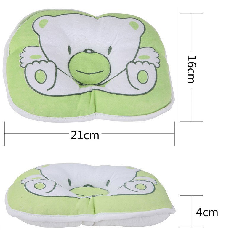 SH-610 Baby/Infant Head Shaping Bear Pillow Green