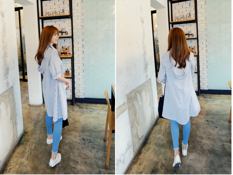 BM70870 Stylish Long Blouse As Picture