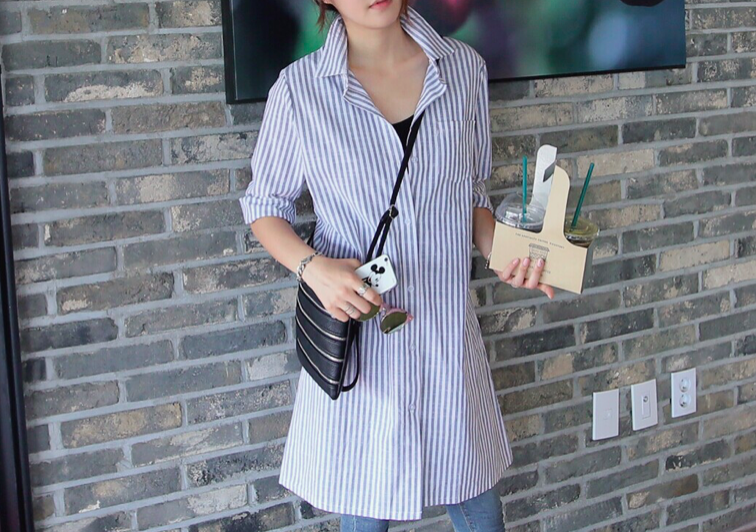 BM70870 Stylish Long Blouse As Picture