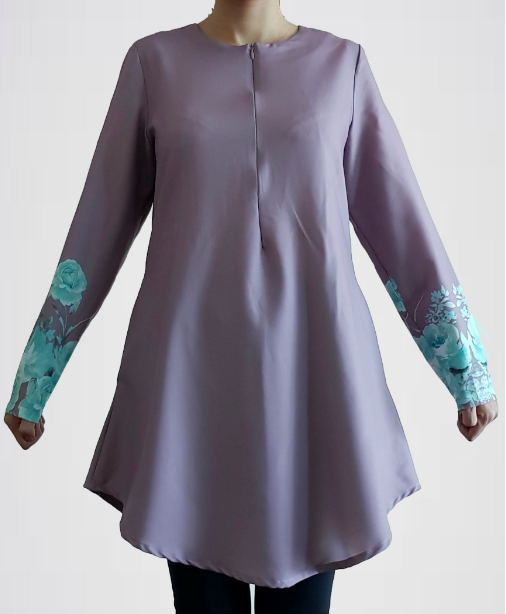 BM70873 Pretty Floral Top Lilac