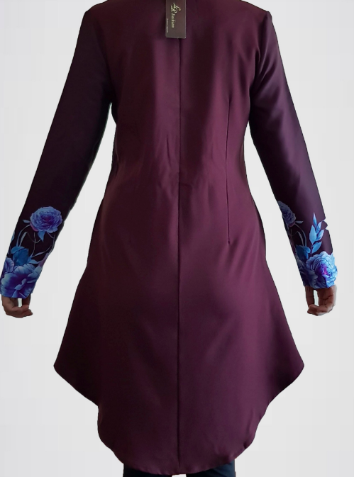 BM70873 Pretty Floral Top Maroon