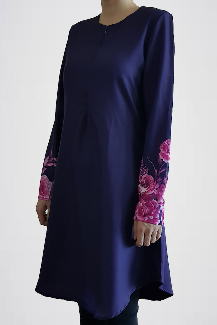 BM70873 Pretty Floral Top Purple