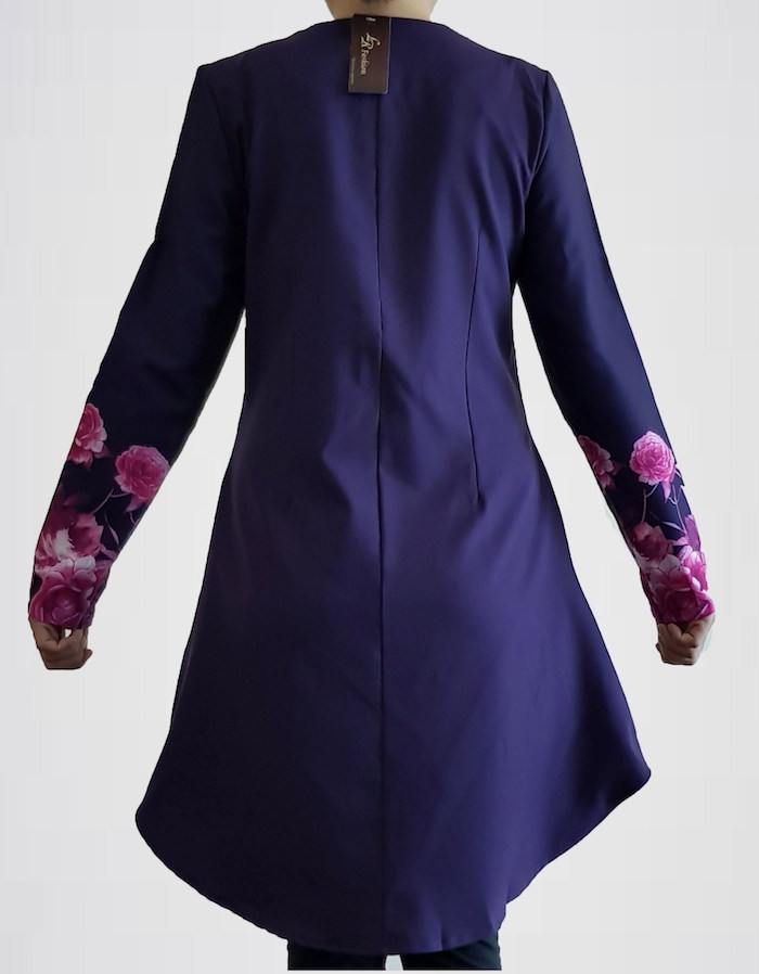 BM70873 Pretty Floral Top Purple
