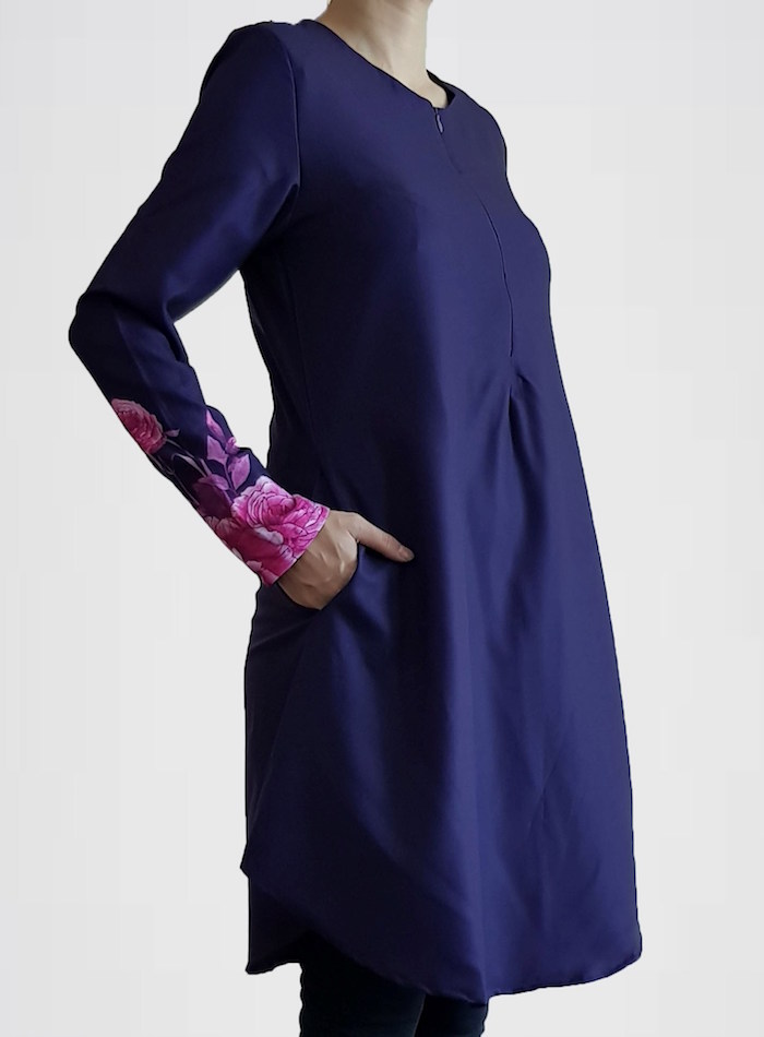 BM70873 Pretty Floral Top Purple