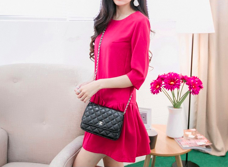 BM70875 Korea Fashion Dress Pink