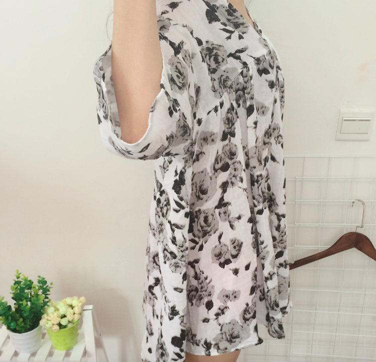 BM70876 Fashion Floral Dress As Picture
