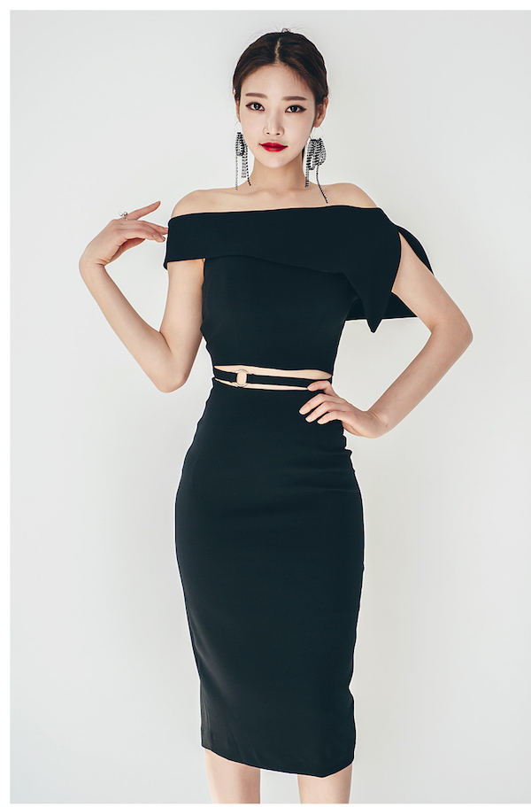 BM70884 Elegant Dress Black