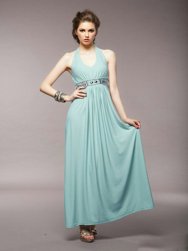 BM70890 Elegant Evening Dress Light Blue