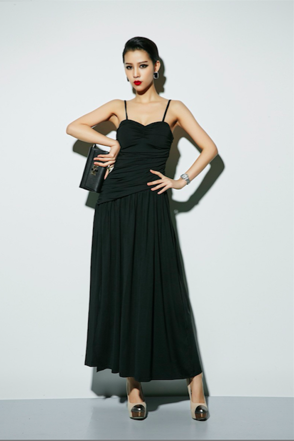BM70891 Sexy Maxi Dress Black