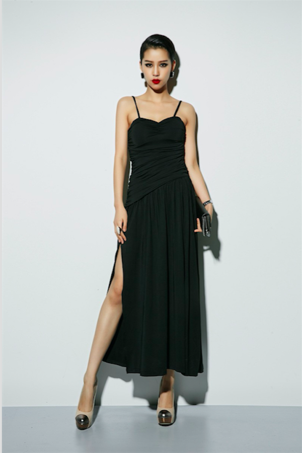 BM70891 Sexy Maxi Dress Black