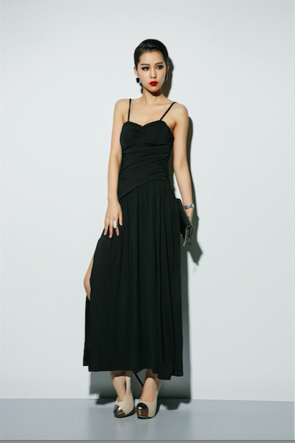 BM70891 Sexy Maxi Dress Black