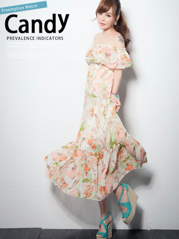 BM70892 Lovely Chiffon Dress Almond