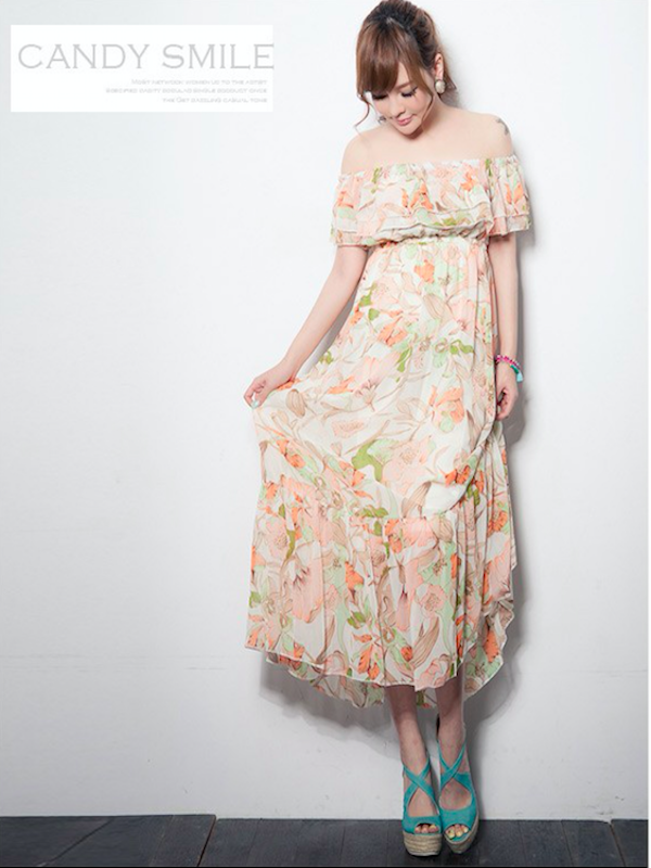 BM70892 Lovely Chiffon Dress Almond