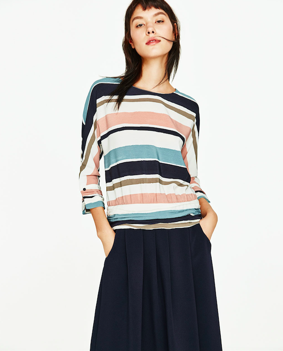 BM70932 Stylish Stripe Top As Picture