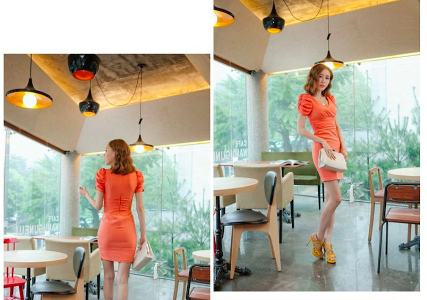 BM70938 Elegant Dress Orange