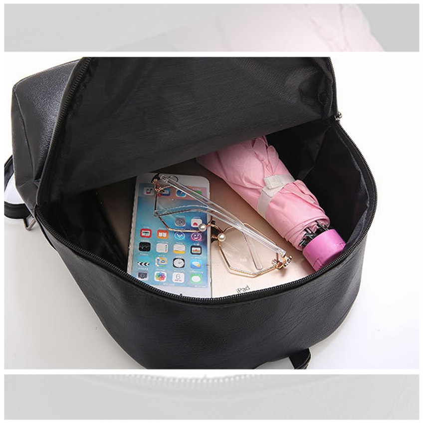 KW80277 Cute Bear Stylish Backpack Black