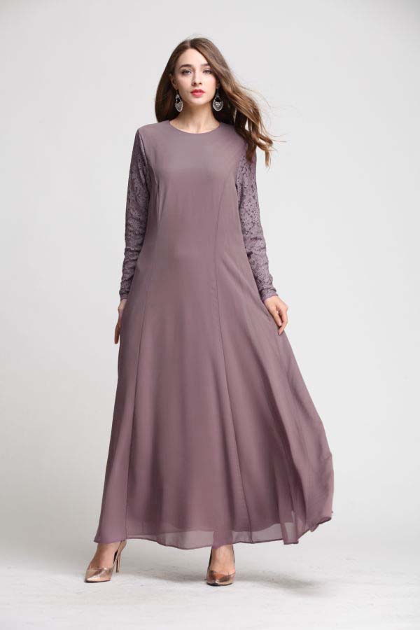 BM70907 Trendy Jubah Lilac