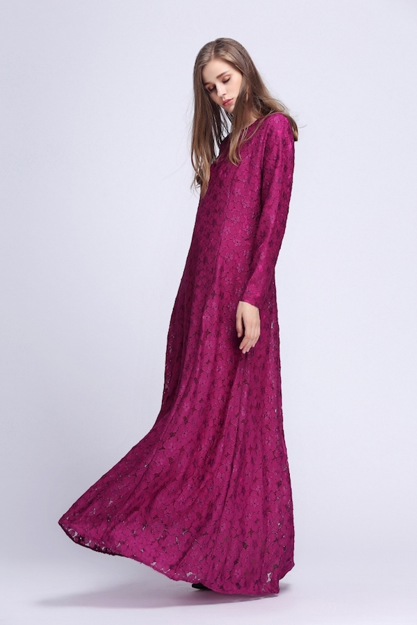 BM70908 Charming Jubah Dark Berry