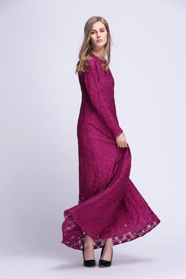 BM70908 Charming Jubah Dark Berry