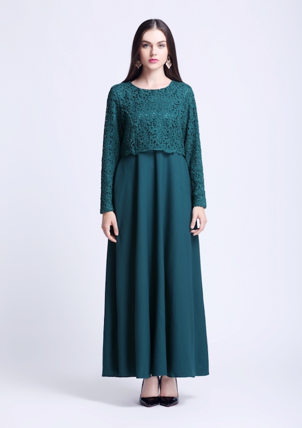 BM70916 Stylish Jubah Dark Green 