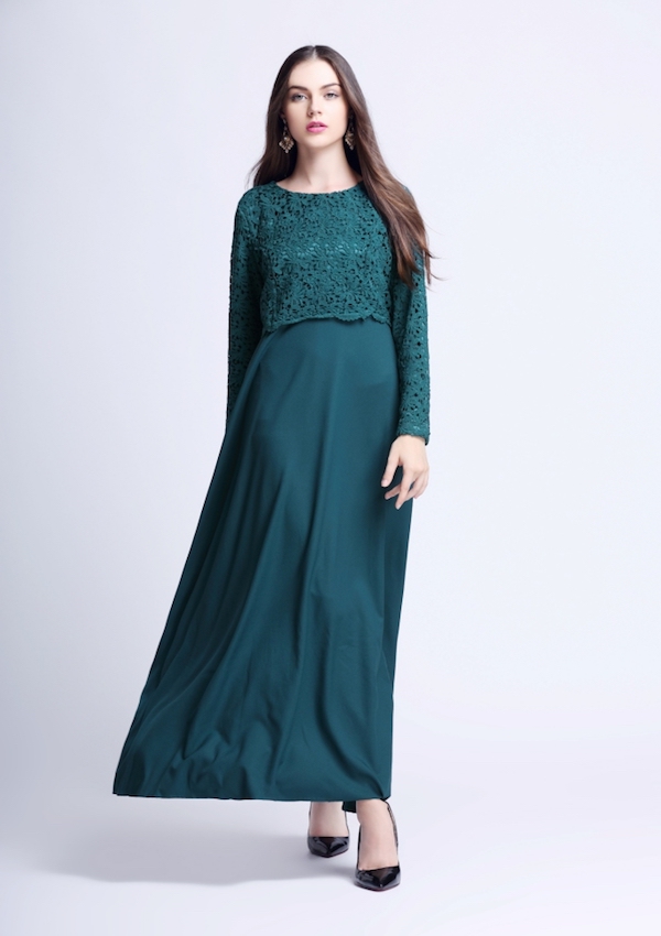BM70916 Stylish Jubah Dark Green 