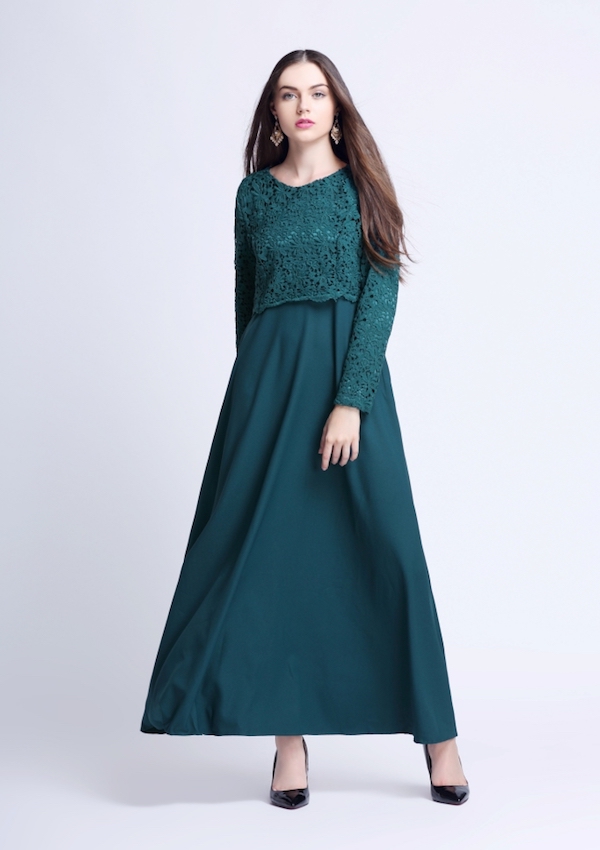 BM70916 Stylish Jubah Dark Green 