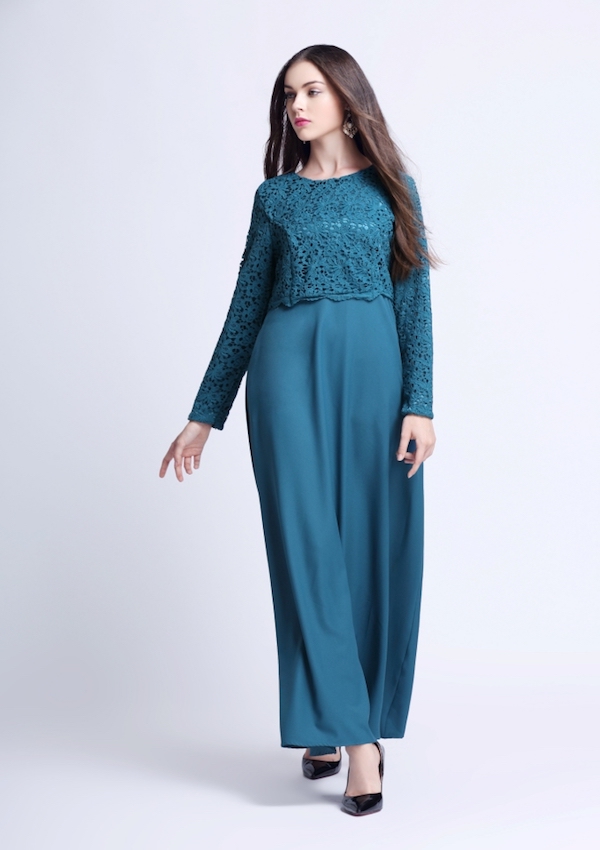 BM70916 Stylish Jubah Turquoise 