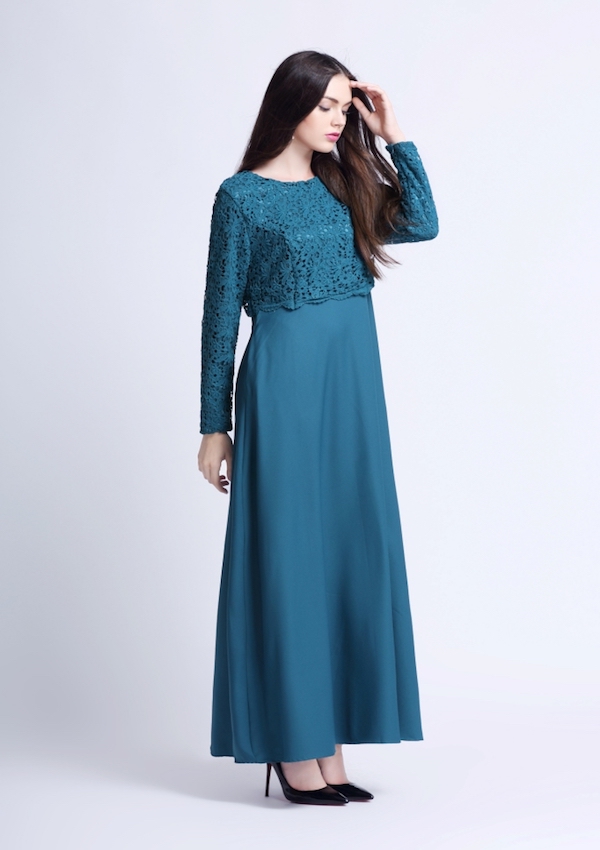 BM70916 Stylish Jubah Turquoise 