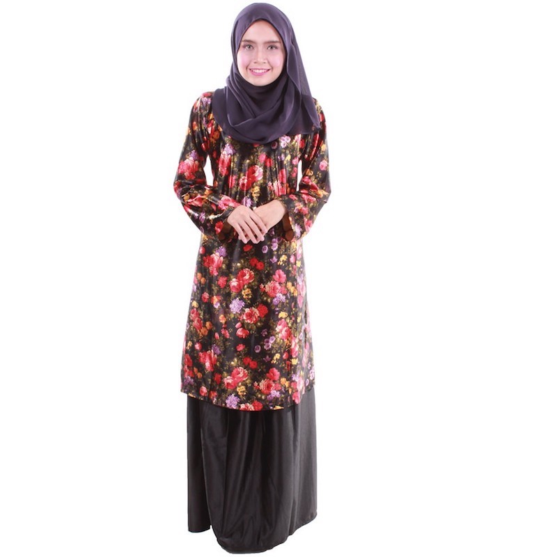 MH010 Stylish Baju Kurung Red Purple