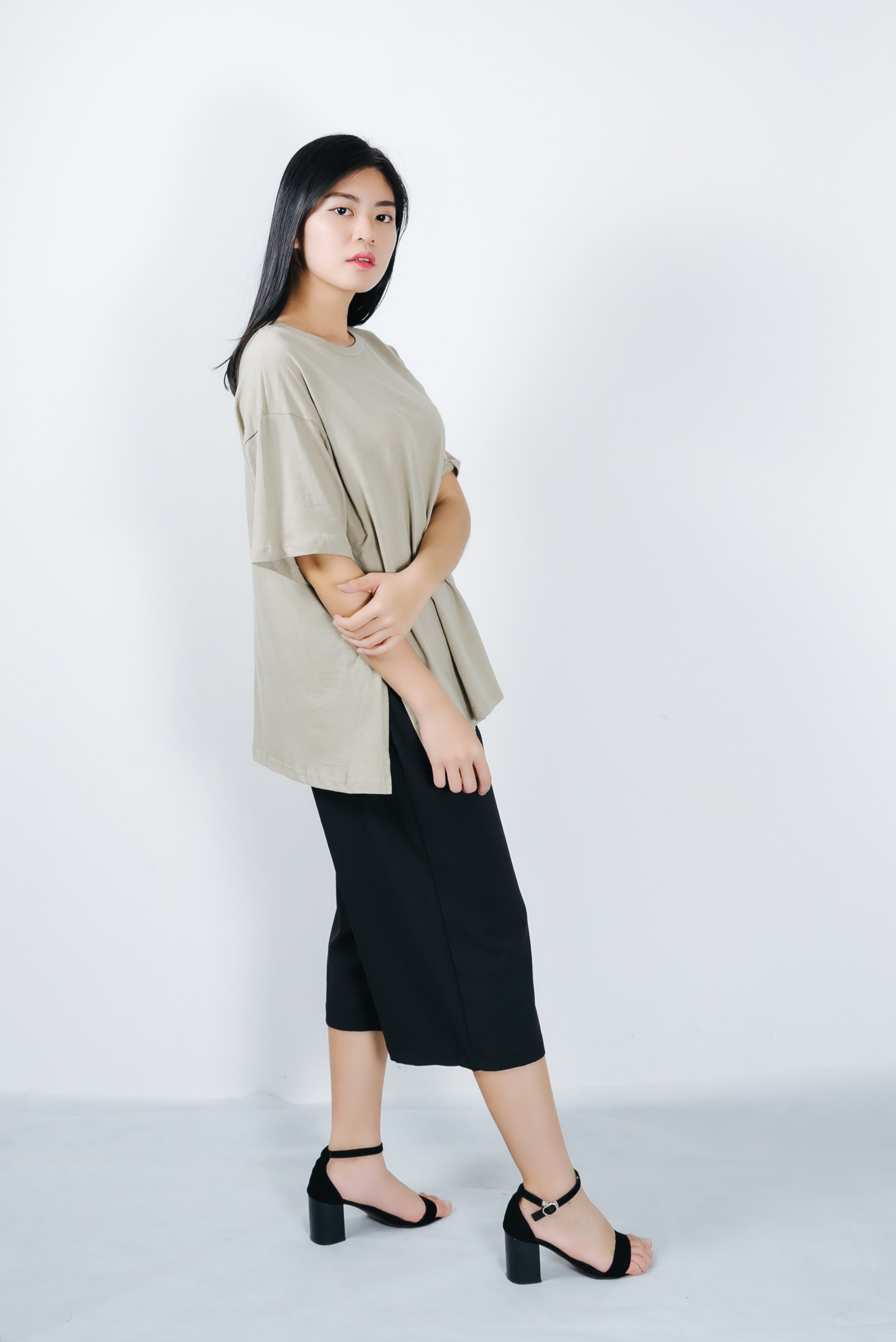 JULY003 Oversized Tshirt Dusty Green