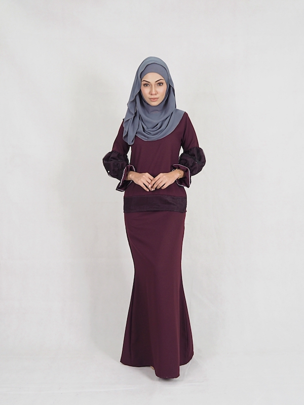 SW4941 Stylish Baju Kurung Purple