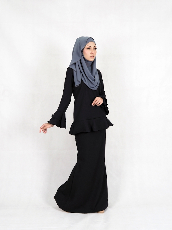SW4949 Baju Kurung (Plus Size) Black