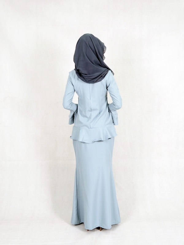 SW4949 Baju Kurung (Plus Size) Blue